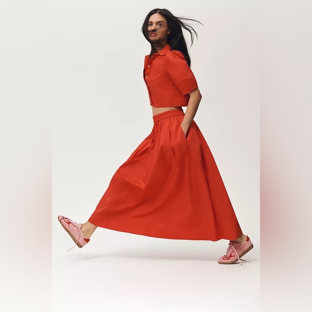 NWT! Anthropologie Maeve Pull-On Circle Skirt - Multiple Sizes 🍊 - Picture 2 of 8